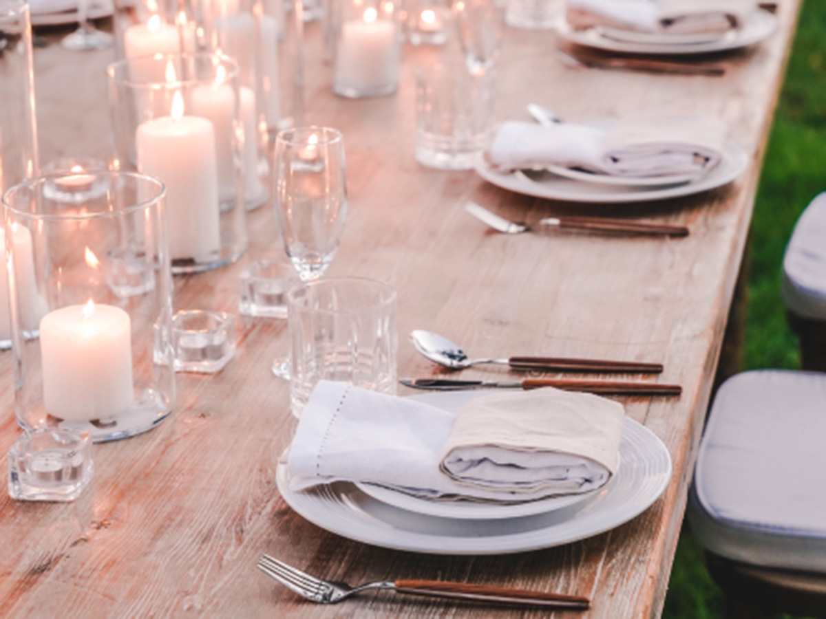 cadnles table events design outdoor abudhabi dubai