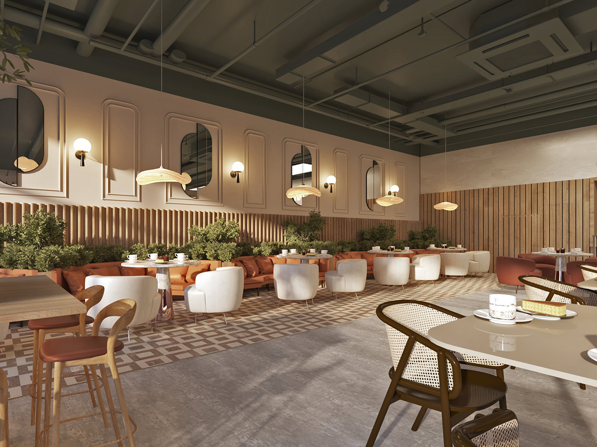 cafe interiordesign coffee shop commercial abudhabi modern minimal dubai