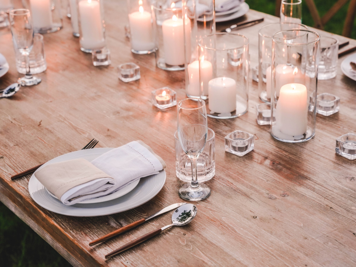 candles table abudhabi dubai outdoor