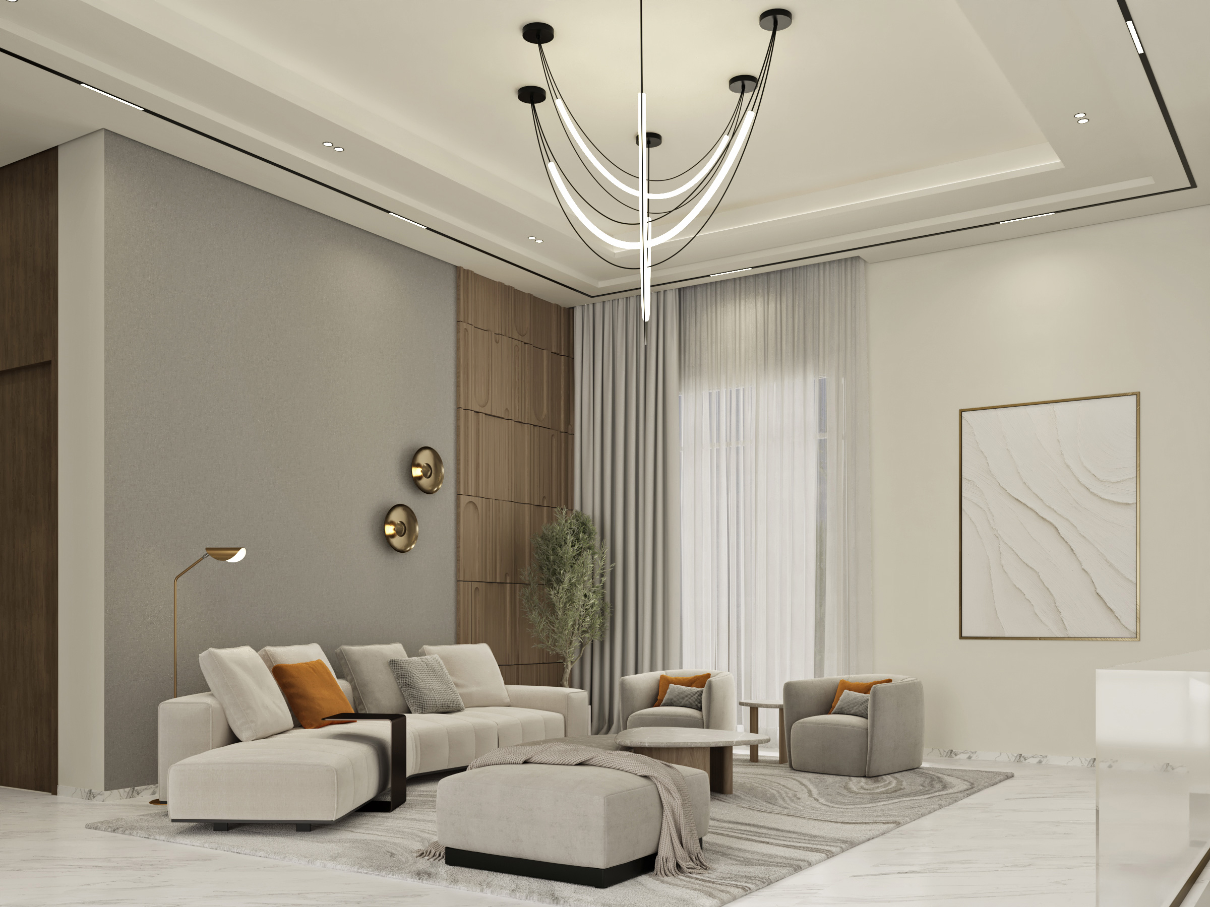 contemporary luxury modern design living room interior design abudhabi dubai