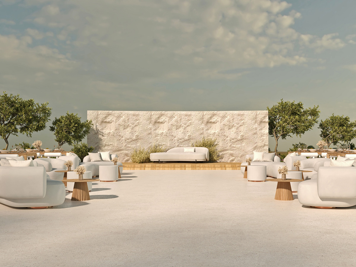 events wedding outdoor minimal bridal stage design abudhabi dubai
