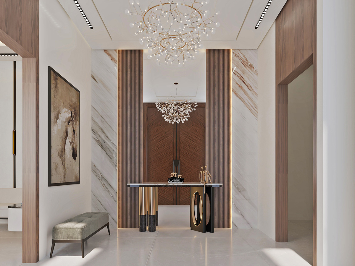 luxury modern design entrnce interior design abudhabi dubai