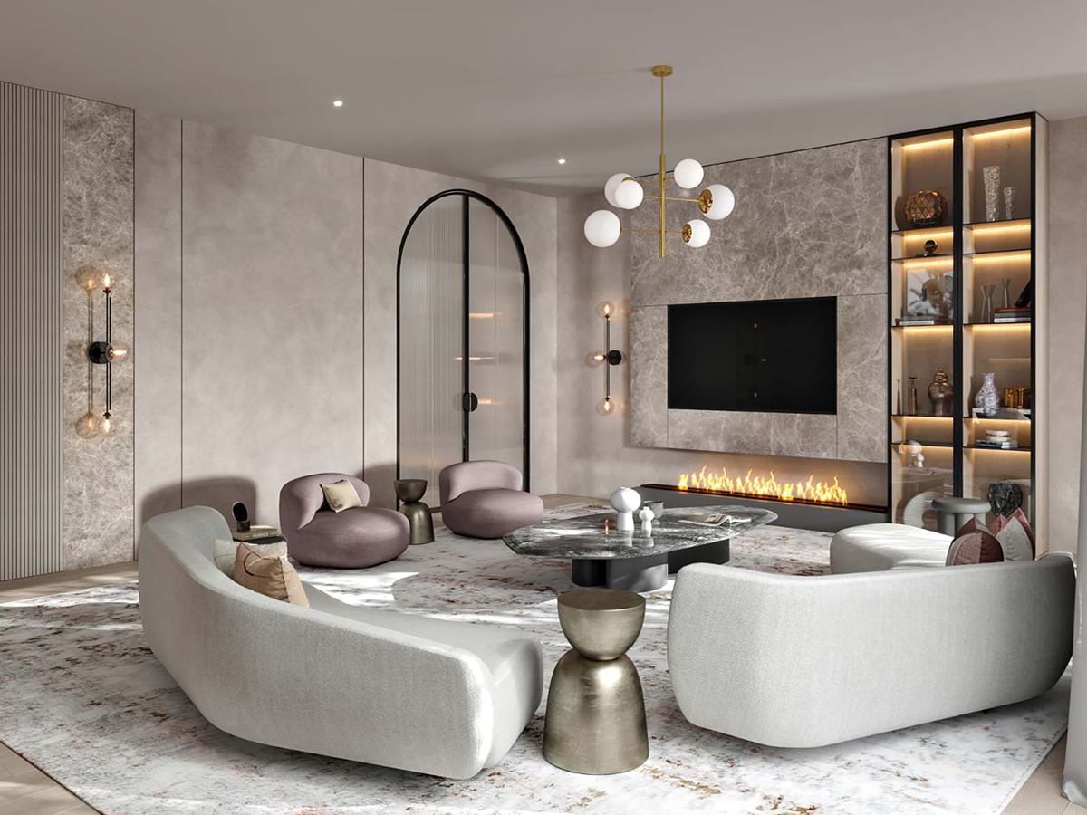 luxury modern interior design living room abudhabi dubai
