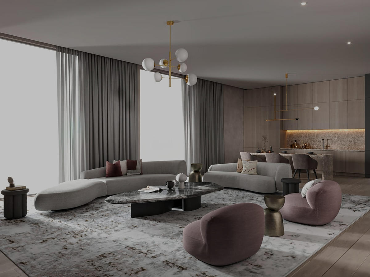 luxury modern style interior design living room abudhabi dubai