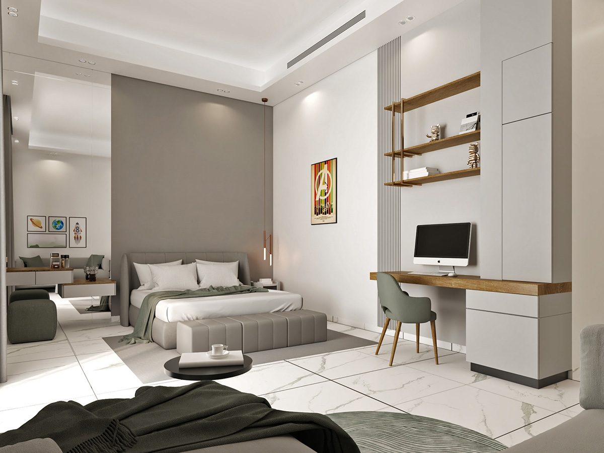 modern boy bedroom interior design luxury abudhabi dubai