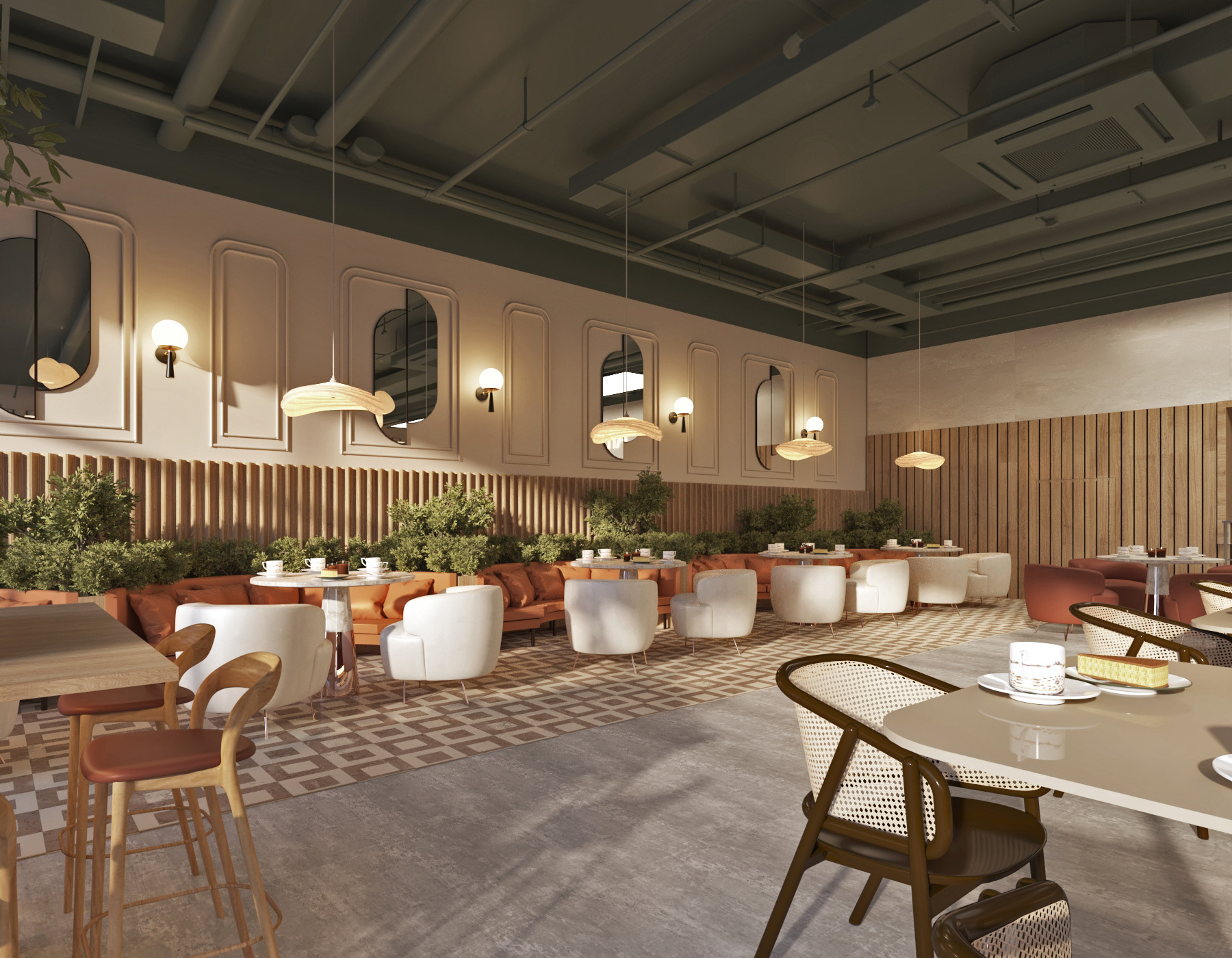 modern coffee shop commercial interior design dubai abudhabi