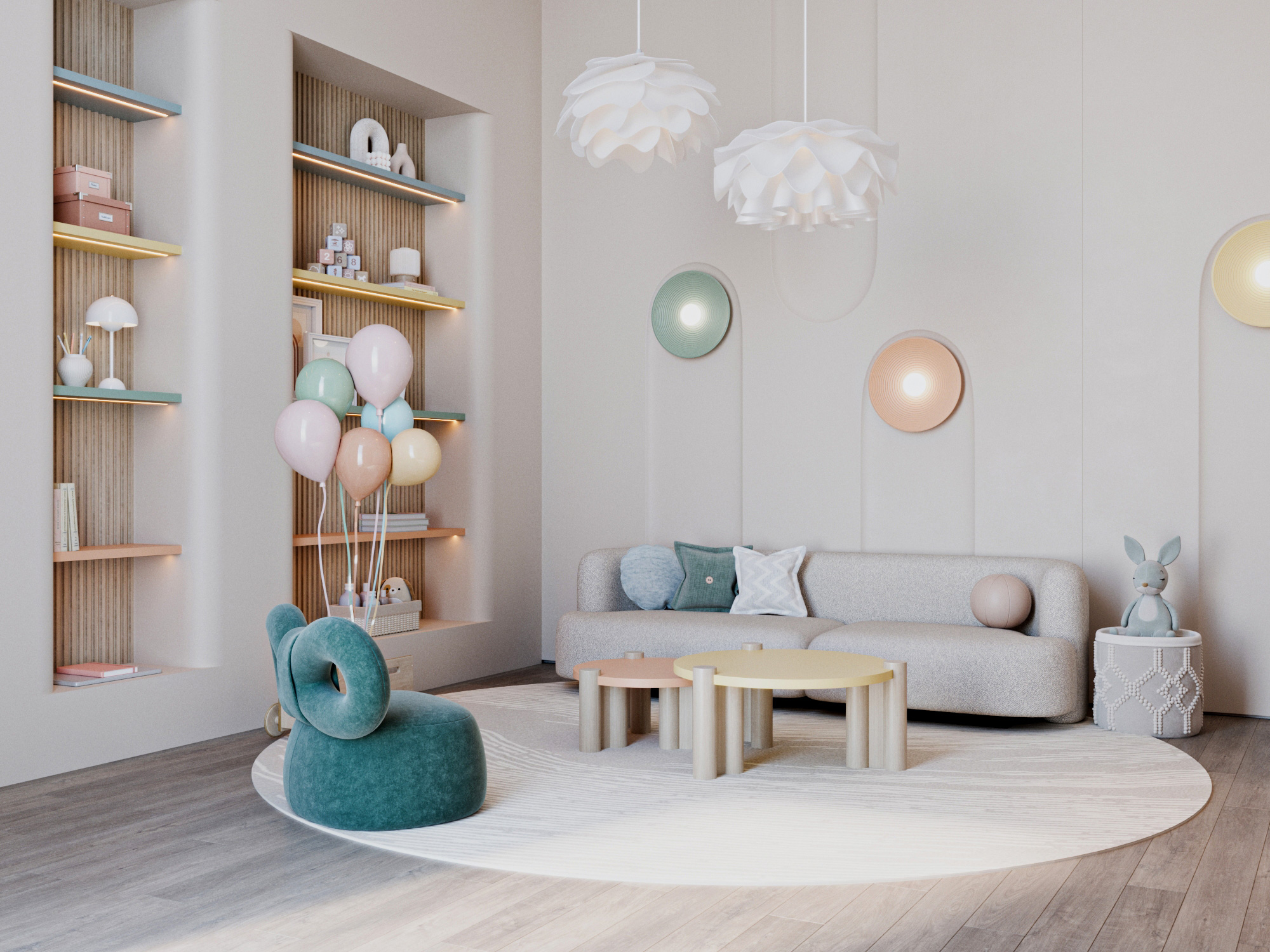 modern luxury comfort interior design play room study room dubai abudhabi